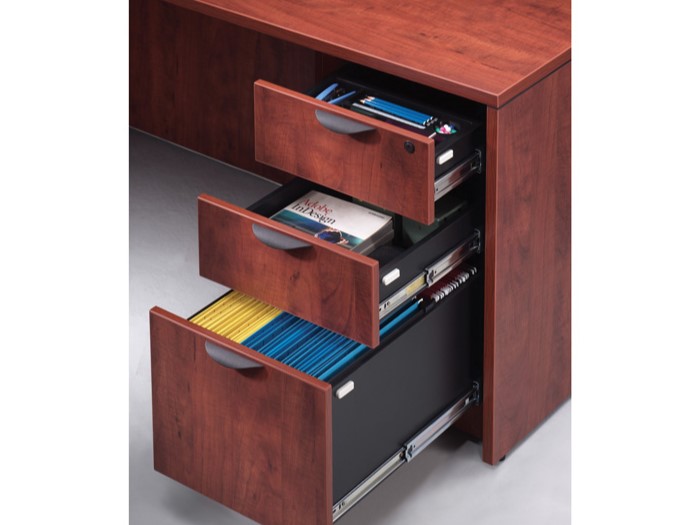 3 Drawer Mobile File Cabinet Cherry