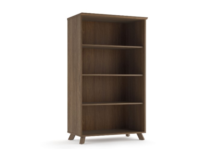 Sienna 4-Shelf Bookcase Modern Walnut