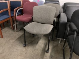 Armless Grey Stack Chair