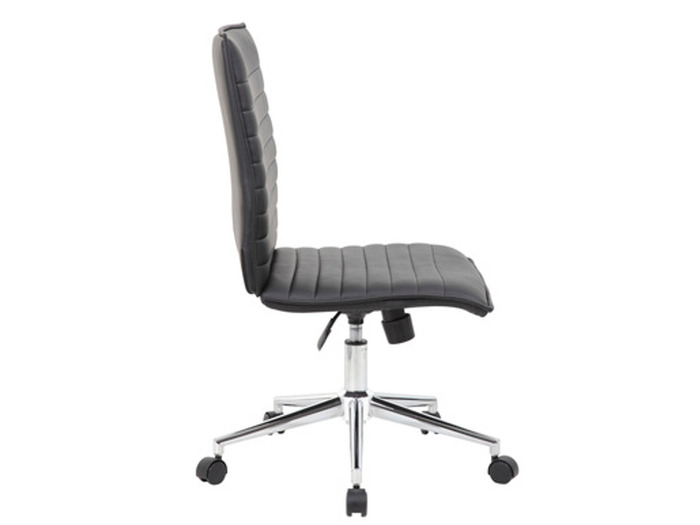 Armless Contemporary Ribbed Back Task Chair 1