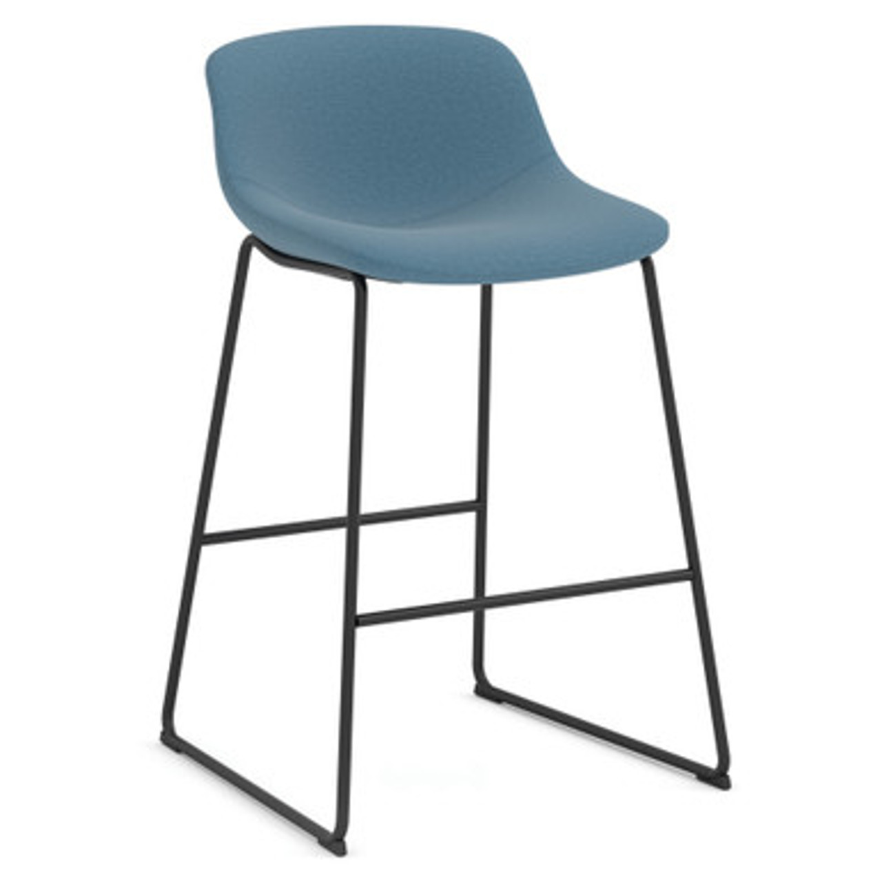 Café Height Bistro Stool with Black Sled Base